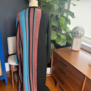 Gorgeous Italian Made metallic Swater coat Cardigan Missoni Like Style